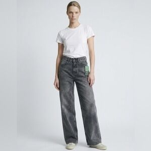 Free people X Sandrine Rose wide leg baggy jeans size 25 NWT